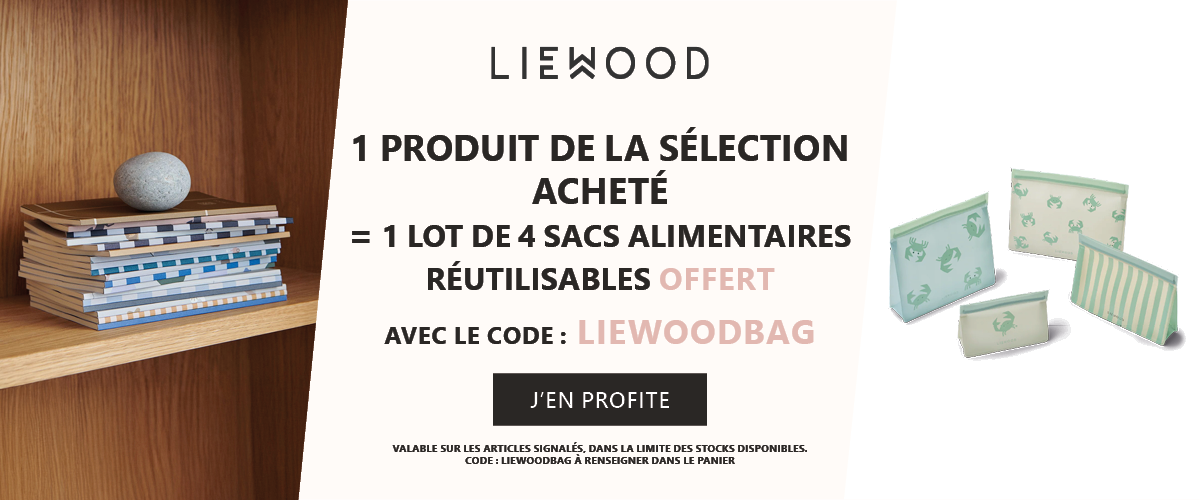 Liewood : 1 produits de la sélection acheté = 1 lot de sacs alimentaires réutilisables offert
