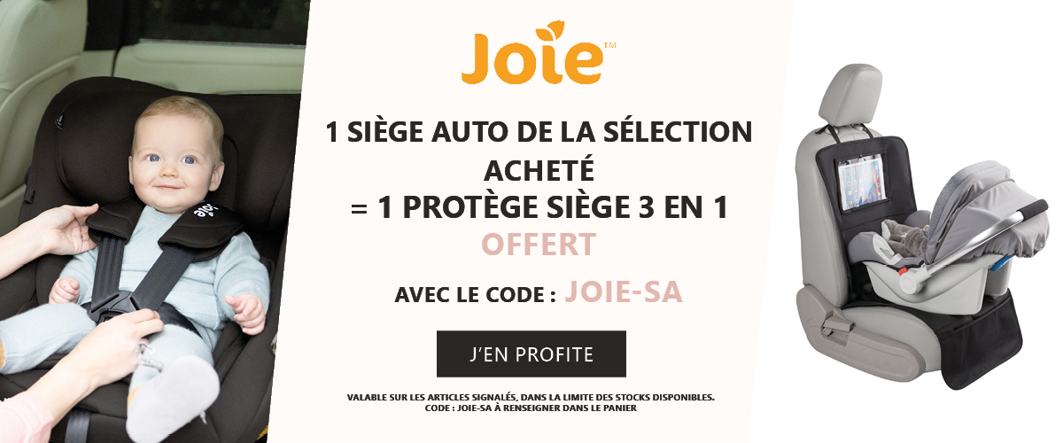 Joie : 1 siège auto acheté de la sélection = 1 protection de siège de voiture offert
