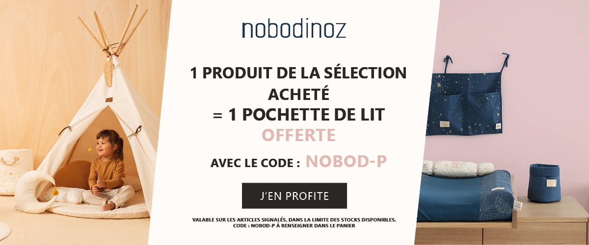 Nobodinoz : 1 produit de la sélection acheté = 1 pochette de lit offerte