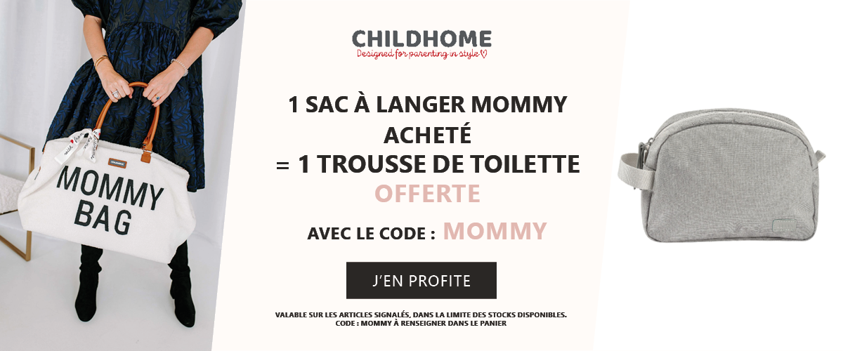 Childhome : 1 sac à langer Mommy acheté = 1 trousse de toilette offerte