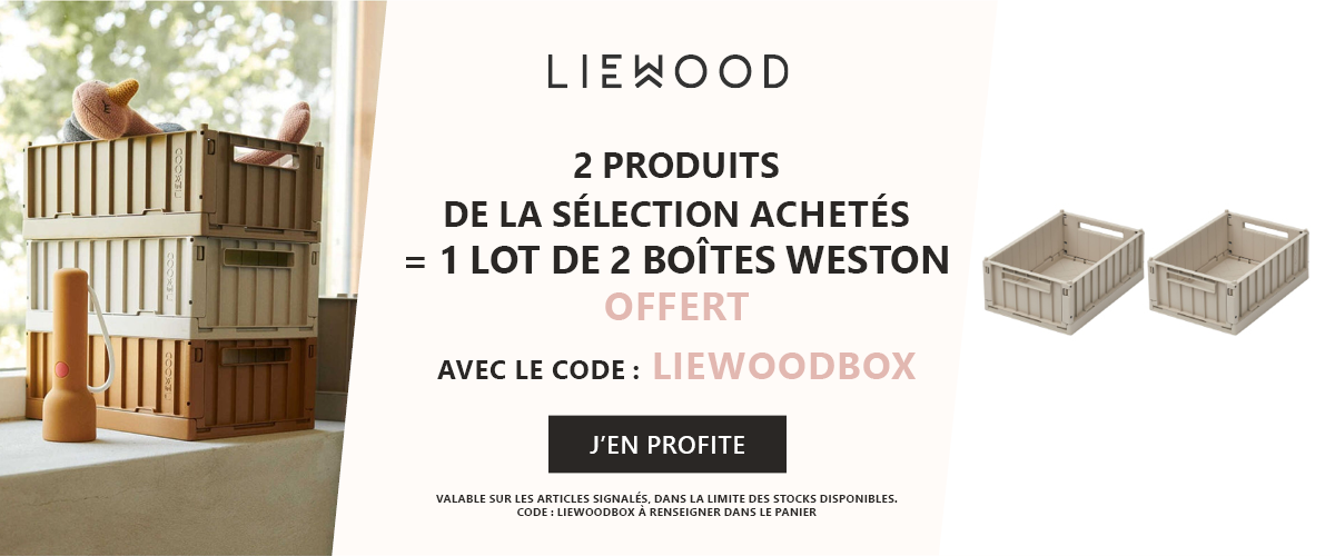 Liewood : Pour l'achat de 2 articles de la sélection = 1 lot de 2 boîtes Weston S offert