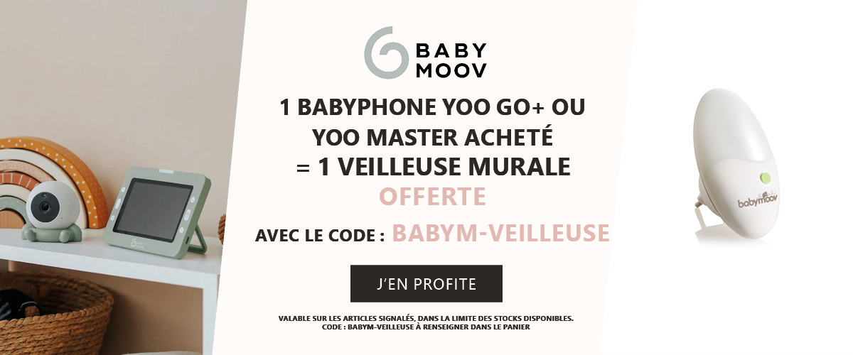 Babymoov : 1 babyphone Yoo Go+ ou Yoo Master acheté = 1 veilleuse murale offerte