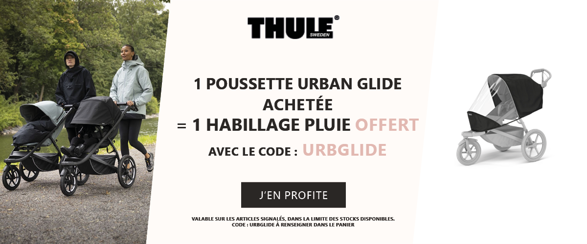 Thule : 1 poussette Urban Glide achetée = 1 habillage pluie offert