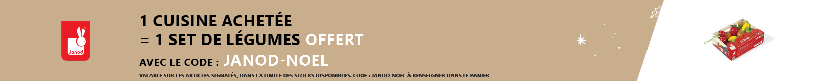 Janod : 1 cuisine achetée = 1 set de légumes offert