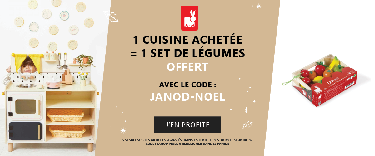 Janod : 1 cuisine achetée = 1 set de légumes offert