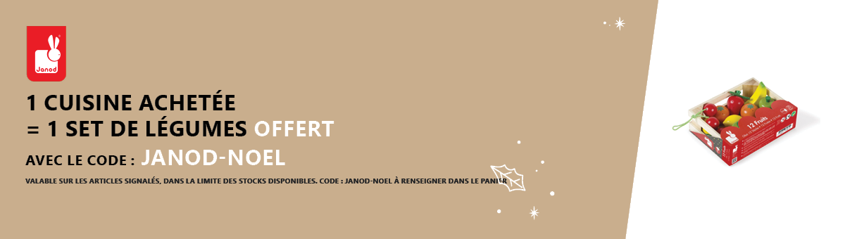 Janod : 1 cuisine achetée = 1 set de légumes offert