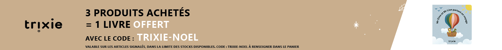 Trixie : 3 produits achetés = 1 livre offert