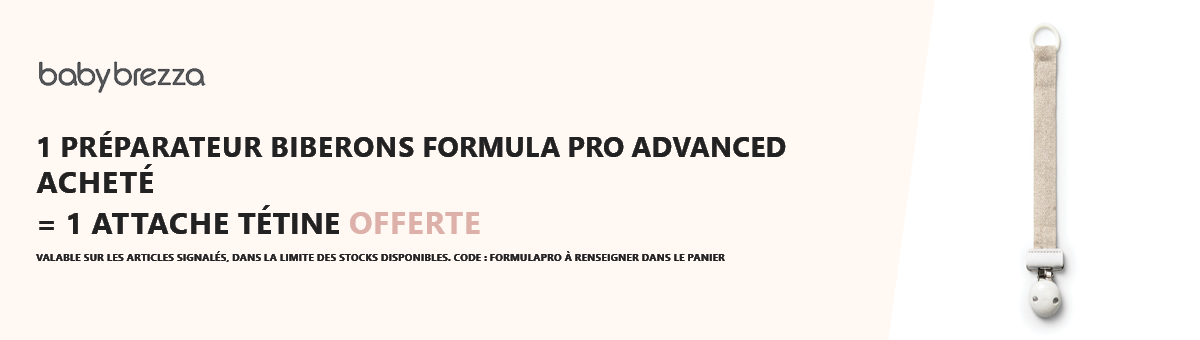 Babybrezza : 1 préparateur Formula pro Advanced acheté = 1 attache sucette offerte