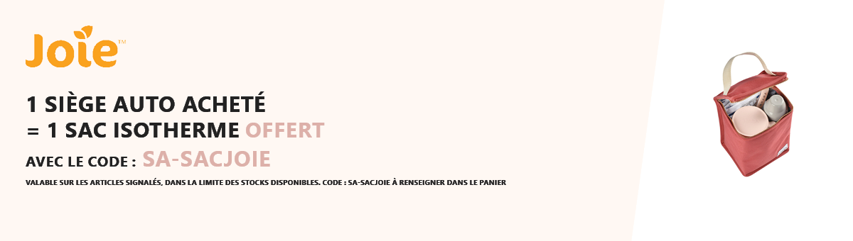 Joie : 1 siège auto acheté = 1 sac isotherme offert