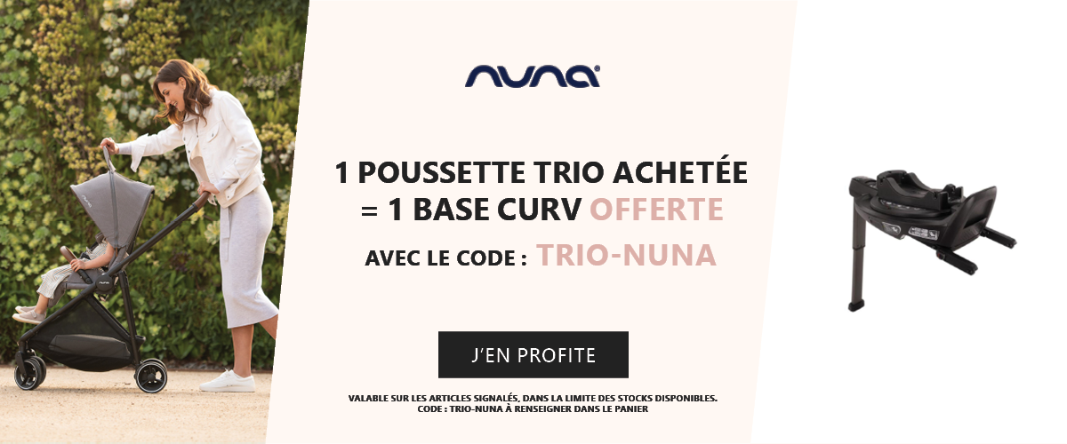 Nuna : 1 poussette trio achetée = 1 base CURV offerte