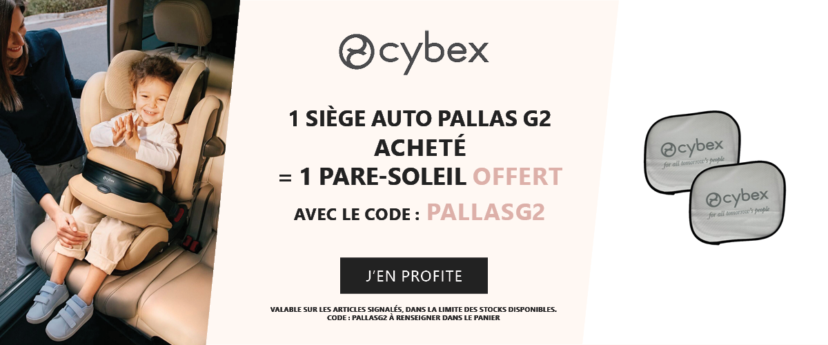 Cybex : 1 siège auto Pallas G2 acheté = 1 pare soleil offert
