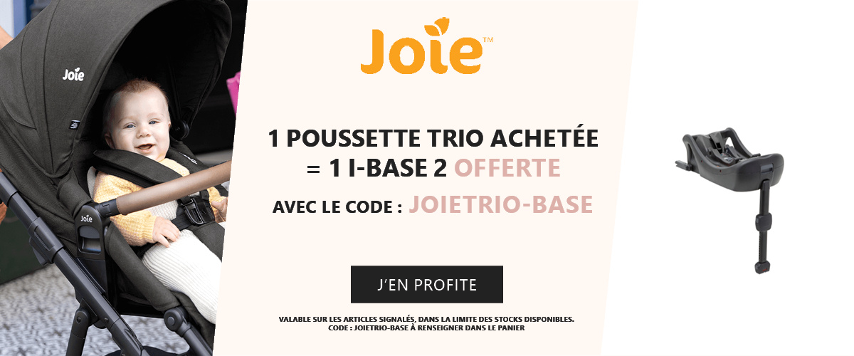 Joie : 1 poussette trio achetée = 1 i-Base 2 offerte