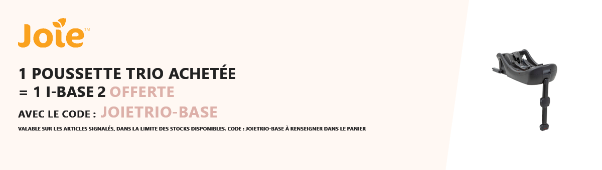 Joie : 1 poussette trio achetée = 1 i-Base 2 offerte