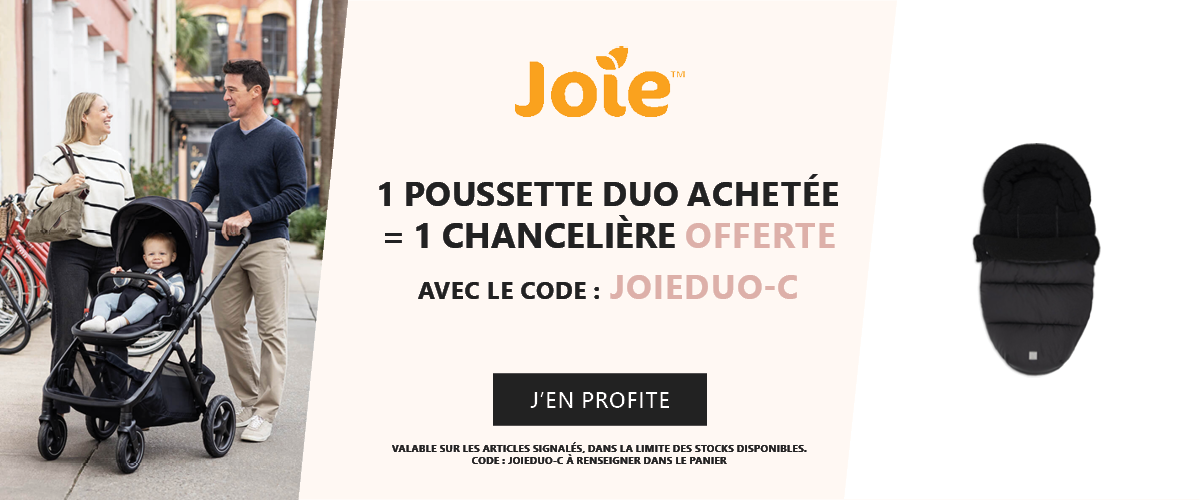 Joie : 1 poussette duo achetée = 1 chancelière offerte