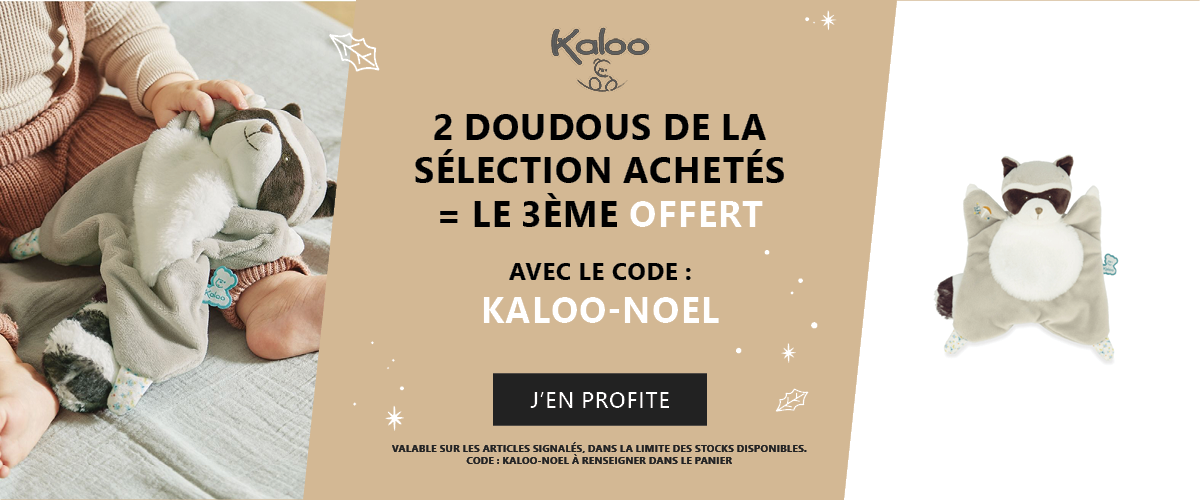 Kaloo : 2 doudous de la sélection achetés = le 3ème offert