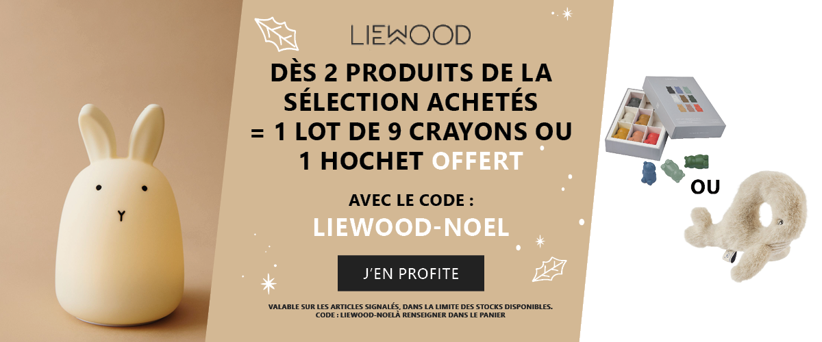 Liewood : Dès 2 produits de la sélection achetés = 1 hochet peluche ou crayons de couleur offert