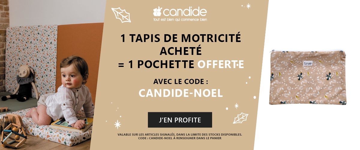 Candide : 1 tapis de motricité acheté = 1 trousse offerte