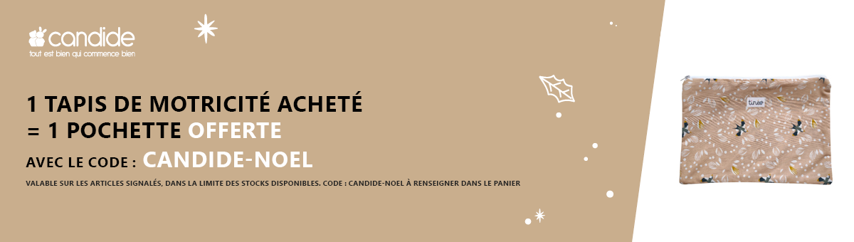Candide : 1 tapis de motricité acheté = 1 trousse offerte