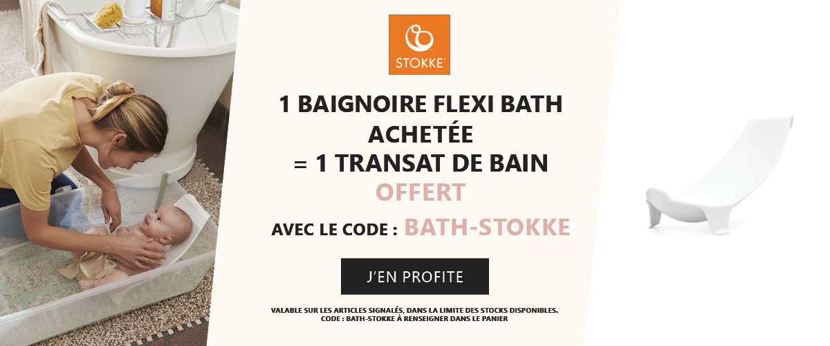 Stokke : 1 baignoire Flexi Bath achetée = 1 transat offert