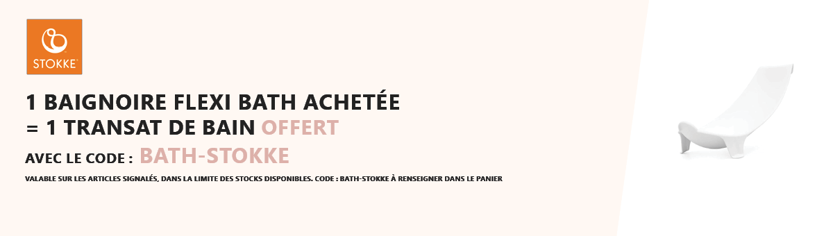 Stokke : 1 baignoire Flexi Bath achetée = 1 transat offert
