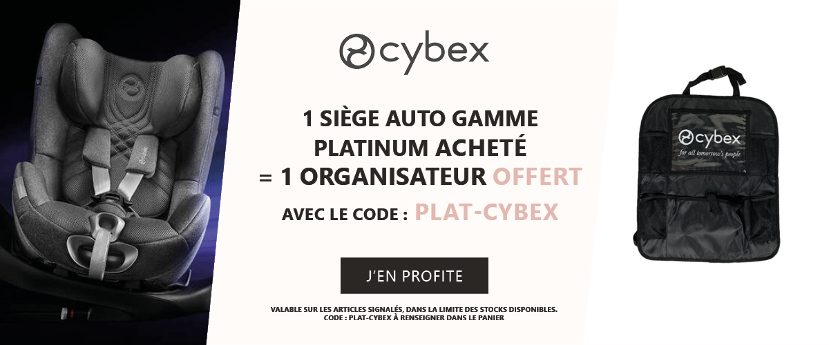 Cybex : 1 siège auto gamme Platinum acheté = 1 organisateur de voiture offert