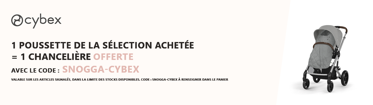 Cybex : 1 poussette de la sélection achetée = 1 chancelière offerte