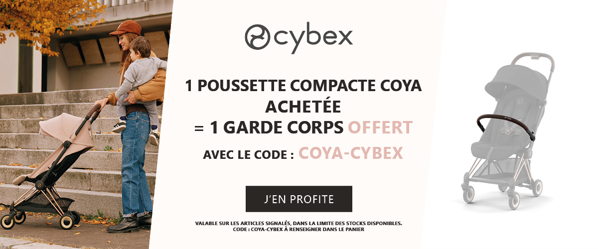 Cybex : 1 poussette compacte Coya achetée = 1 garde corps offert