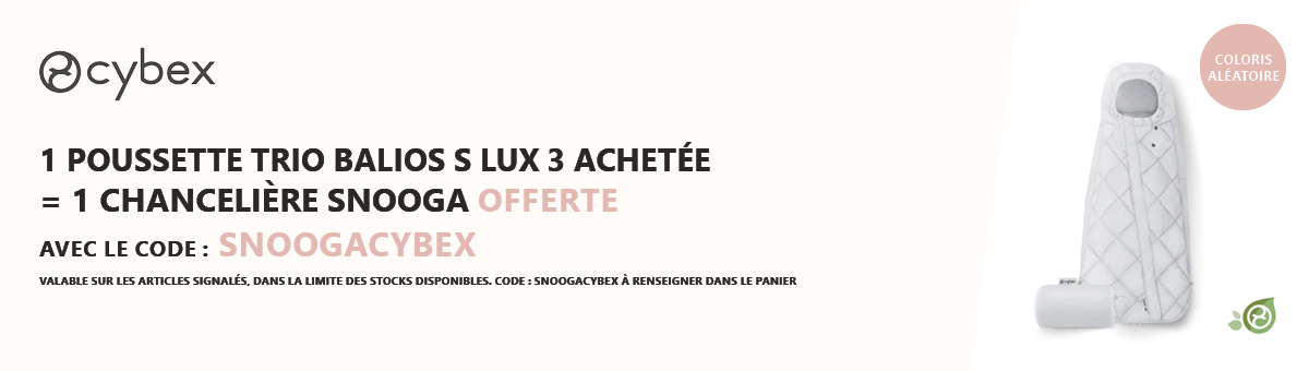 Cybex : Une Poussette trio balios Cybex = une chancelière snogga