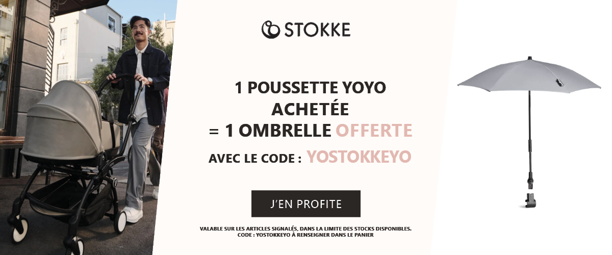STOKKE : une poussette Yoyo achetée = une ombrelle offerte