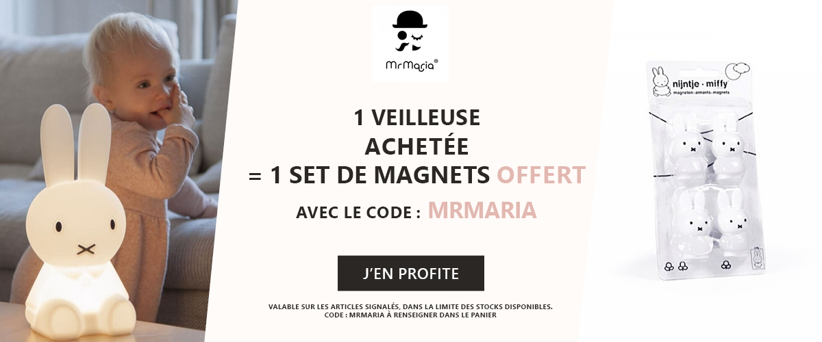 Mr Maria : Une veilleuse achetée = un set de magnets offert