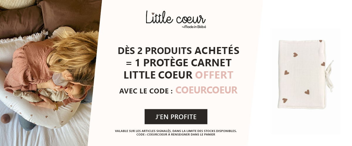 Little cœur : Deux produits Little cœur de la sélection = un protège carnet little cœur offert