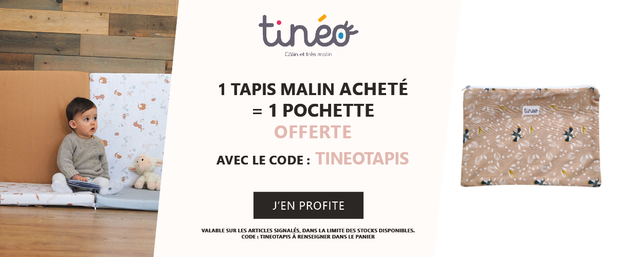 Tinéo : Un tapis malin Tinéo acheté = une pochette de rangement