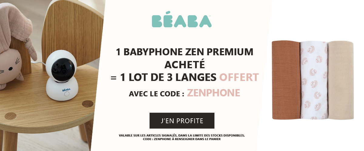Béaba : Un babyphone Zen Premium acheté = un lot de langes offert