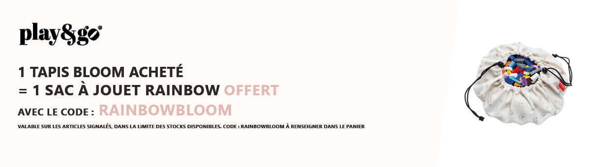 Play & Go : Un tapis Bloom acheté = un sac à jouets Rainbow offert