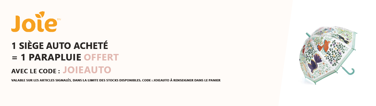Joie : Un siège auto acheté = 1 parapluie offert