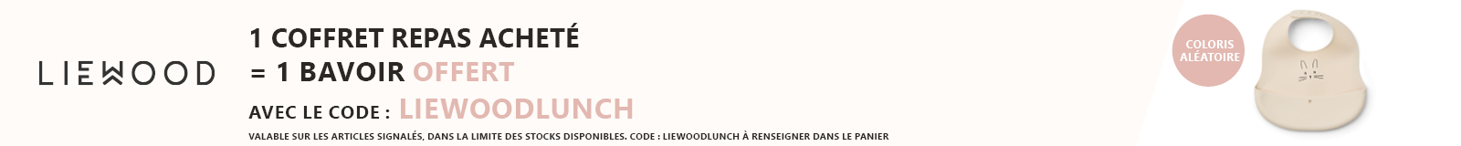 Liewood : Un coffret repas acheté = un bavoir silicone offert