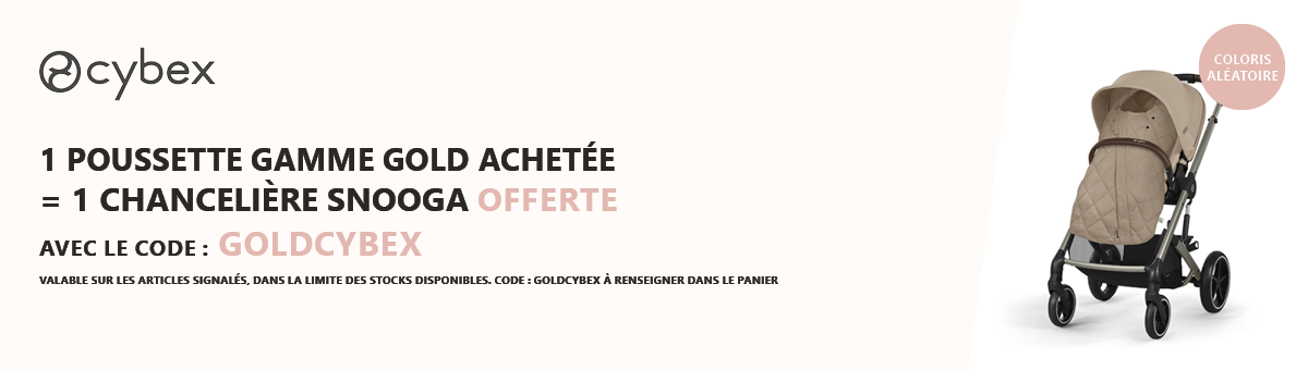 Cybex : Une poussette de la gamme Gold = une chancelière Snogga offerte