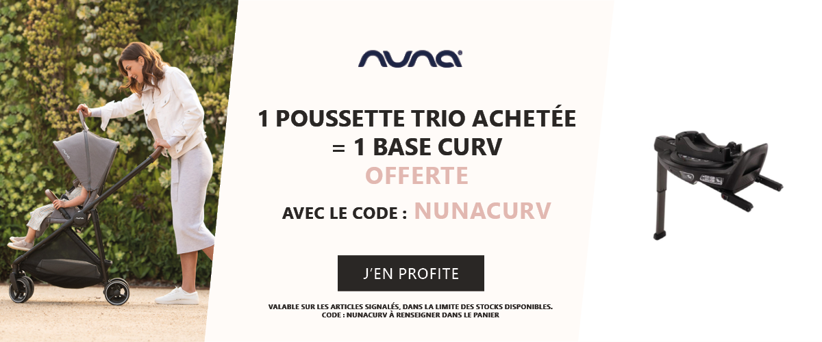 Nuna : 1 pack trio acheté = 1 base Curv offerte