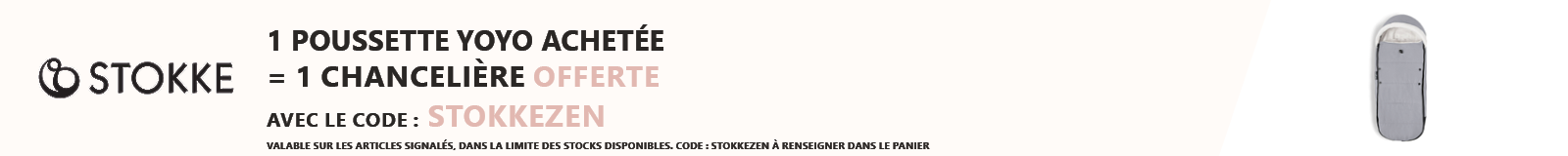 Stokke : Une poussette YOYO achetée = 1 chancelière Babyzen offerte