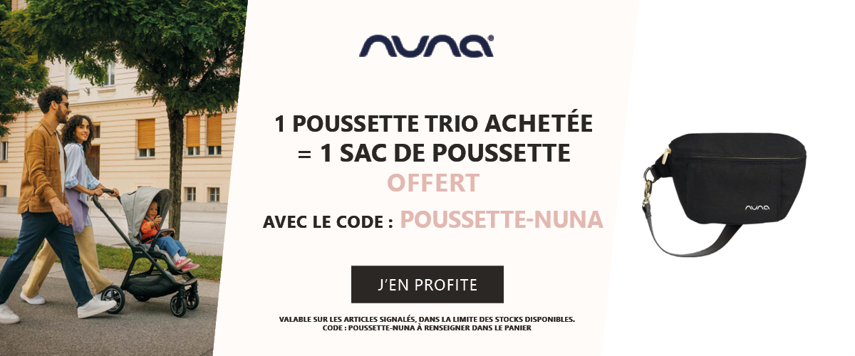 Nuna : 1 poussette trio achetée = 1 sac de poussette offert