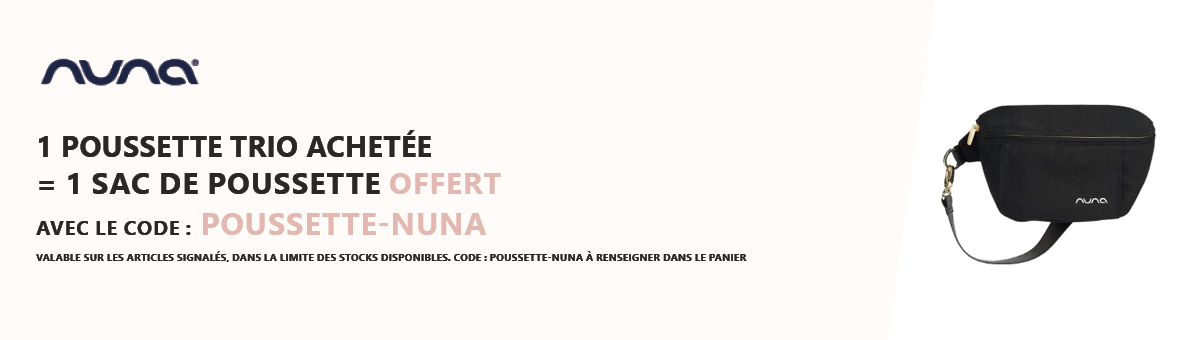Nuna : 1 poussette trio achetée = 1 sac de poussette offert