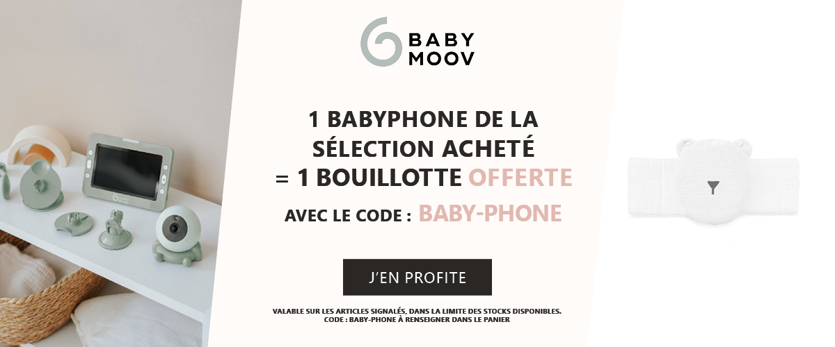 Babymoov : 1 babyphone de la sélection acheté = 1 bouillotte offerte