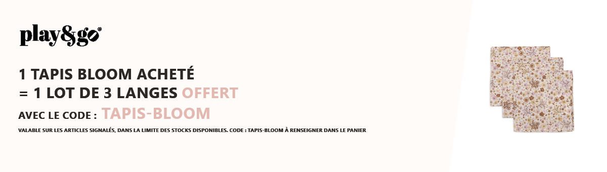 Play & Go : 1 tapis Bloom acheté = 1 lot de 3 langes offert