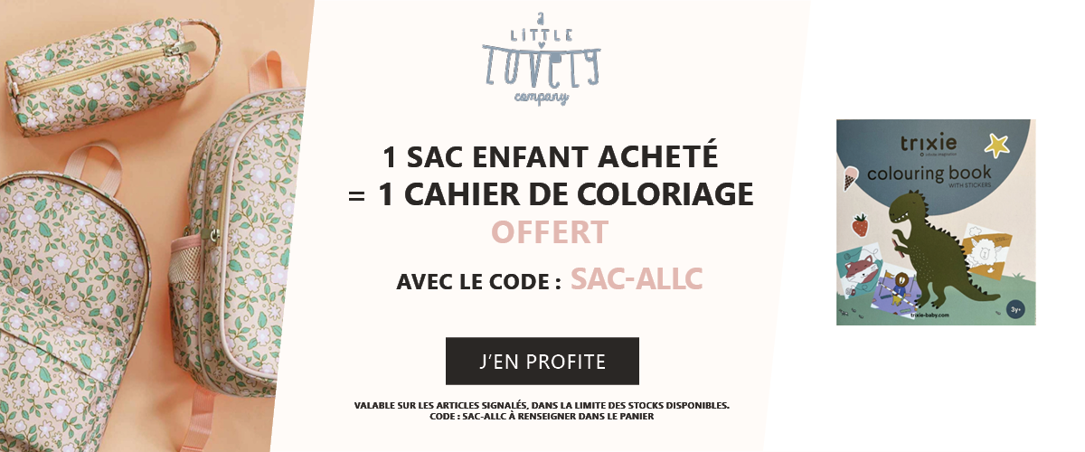 A Little Lovely Company : 1 sac enfant acheté = 1 cahier de coloriage offert