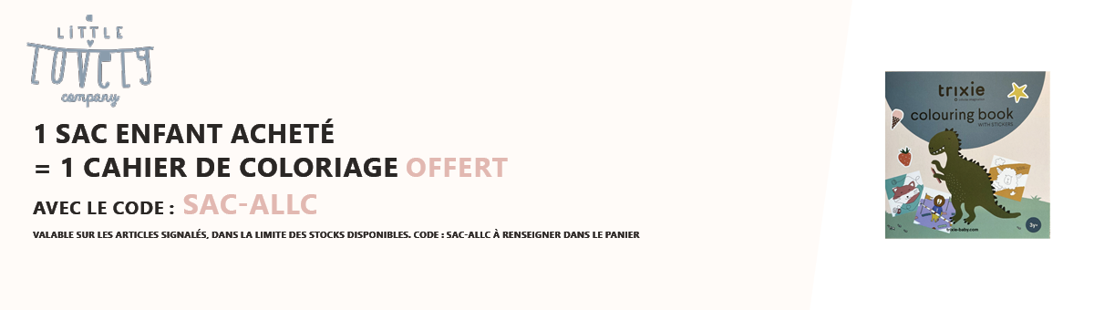 A Little Lovely Company : 1 sac enfant acheté = 1 cahier de coloriage offert
