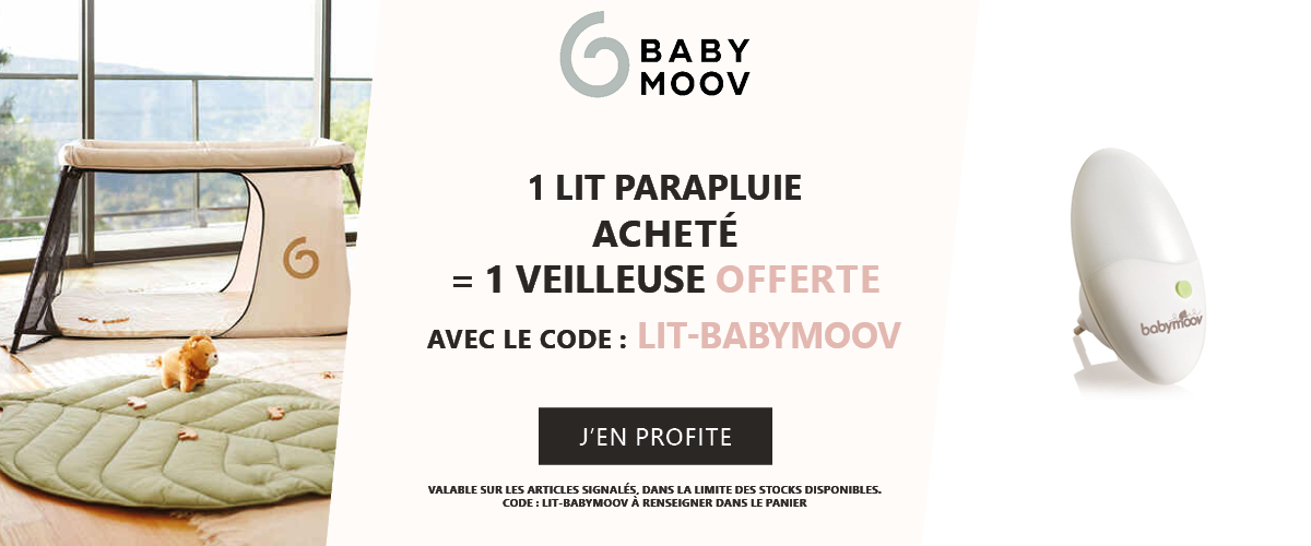 Babymoov : 1 lit parapluie acheté = 1 veilleuse murale offerte
