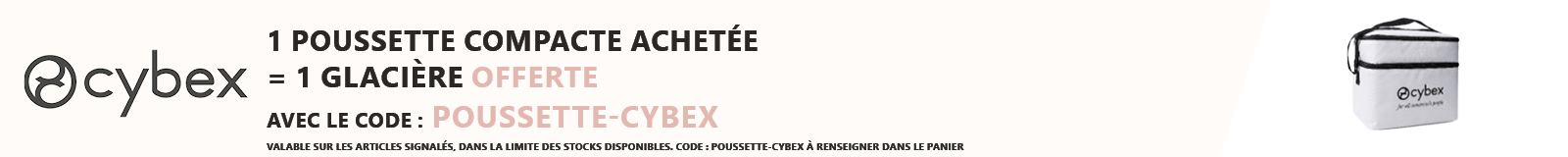 Cybex : 1 poussette compacte achetée = 1 glacière offerte