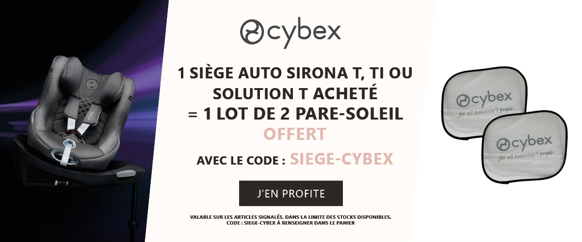 Cybex : 1 siège auto Sirona T, Ti, Solution T acheté = 1 lot de 2 pare-soleil offert
