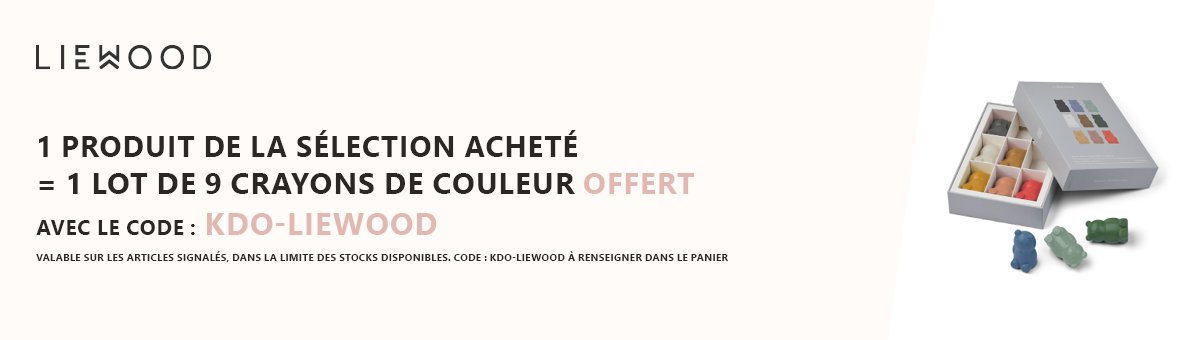 Liewood : 1 produit de la sélection acheté = 1 lot de 9 crayons de couleur offert