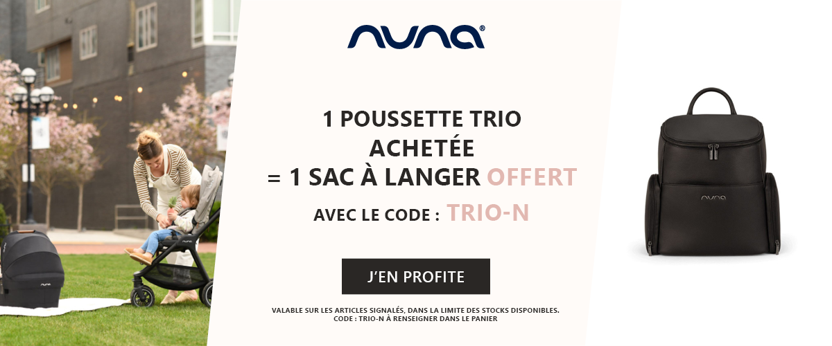 Nuna : 1 poussette trio achetée = 1 sac à langer offert